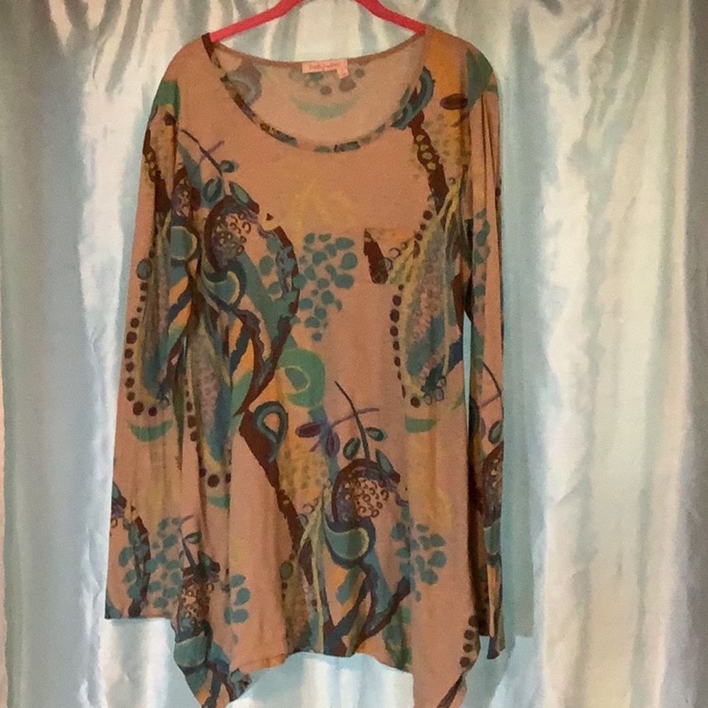 Fresh Produce Harvest L/S Vintage Drape Top, NWT